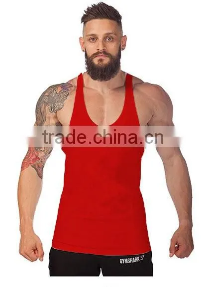 Men Cotton Stringer Bodybuilding Equipment Fitness Plain Gym Tank Top shirt Wholesale Solid Singlet Y Back Sport clothes Vest
