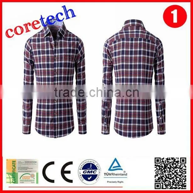 brushed breathable check shirt factory