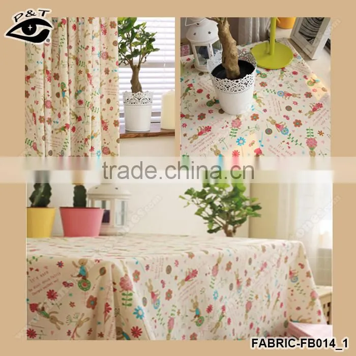 Lovely Rabbit Design Fabric DIY Fabric For Household Fabric Table Cloth Curtain Sofa