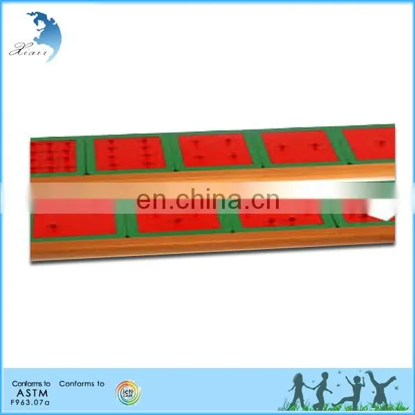 Preschool Wooden Educational Montessori Material EN71 Mathematic Toy Fraction Squares, Wood