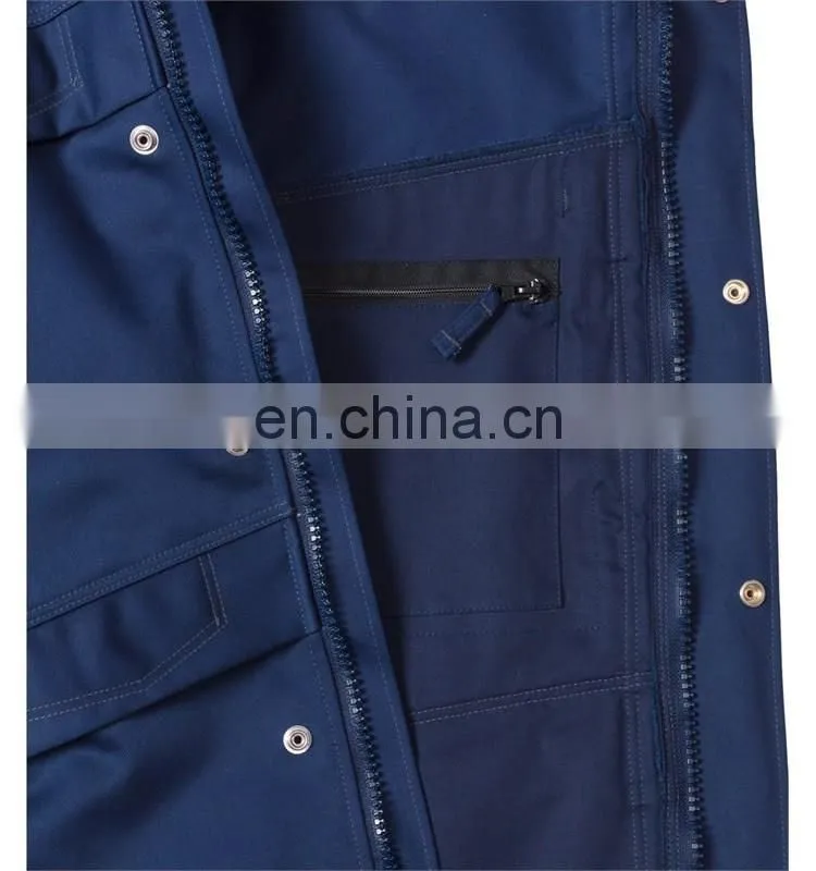 Cheap Us Navy Blue 100% cotton workwear work engineer jacket