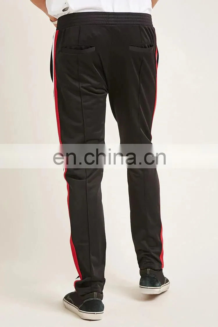 Wholesale Custom Comfortable Men Stripe-Trim Track Pants