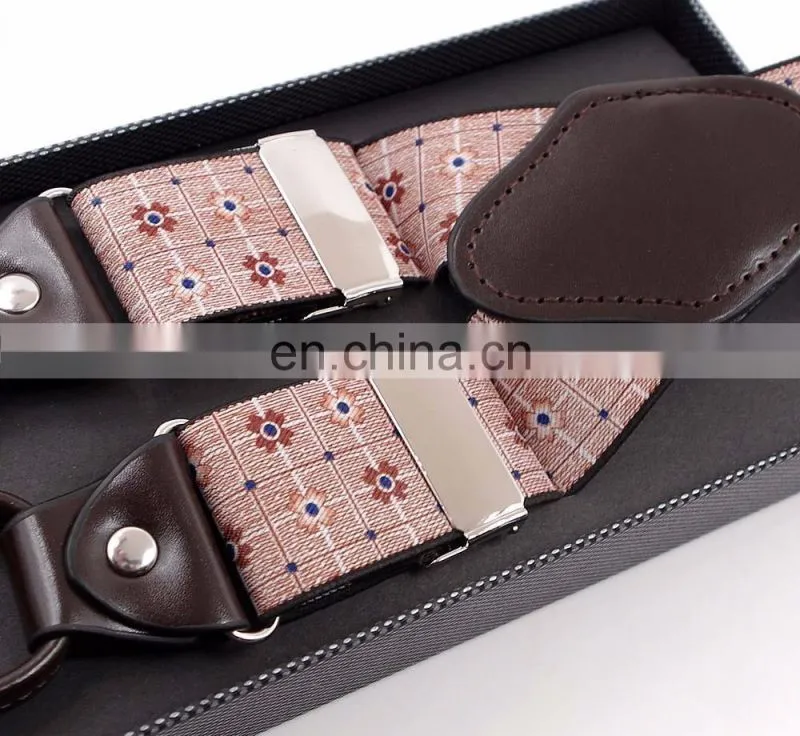 Hot sale 3.5cm adult men's printed suspenders