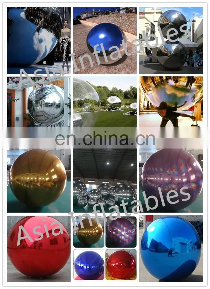 Inflatable Mirror Balloon With LED Light For Inner Decoration