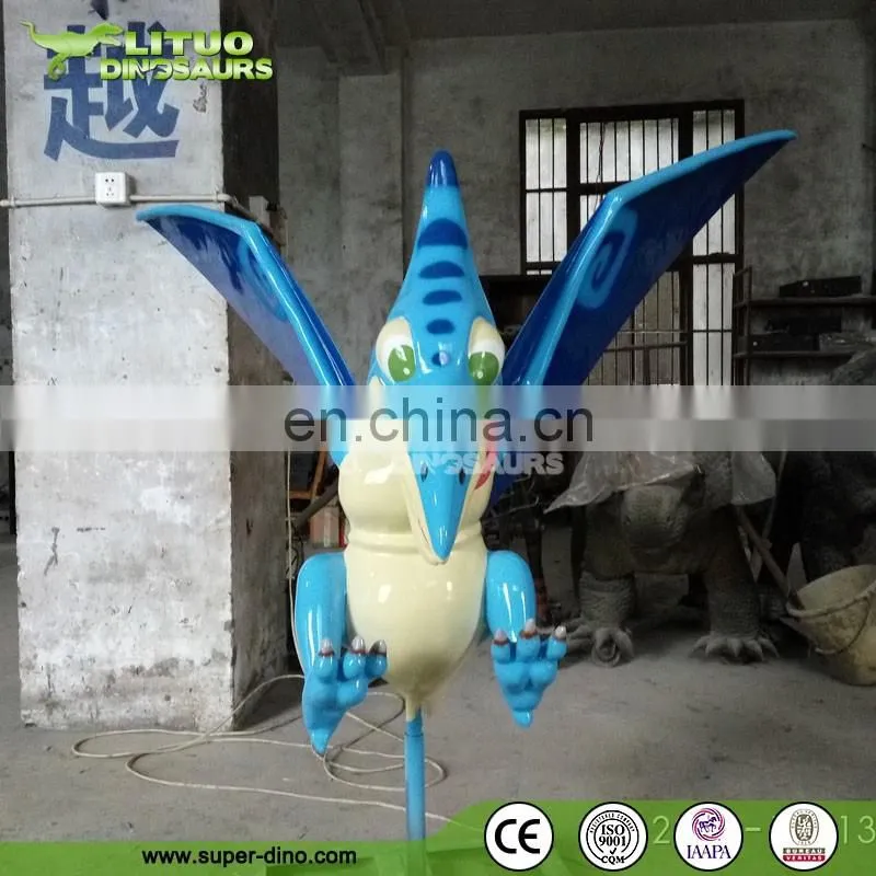 Theme Restaurant Decoration Fiberglass Statue Simulation Dinosaur
