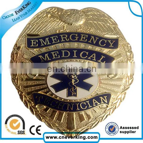 cheap clip safety emblem military pin metal badge with custom design