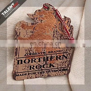 custom Thick card silver eyelet Price Tag for garment