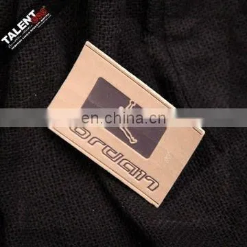 custom brand jeans collection individual PU leather label with hot stamping logo