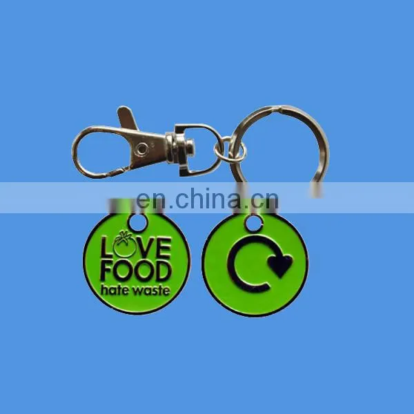 keychain custom logo pound size coin holder