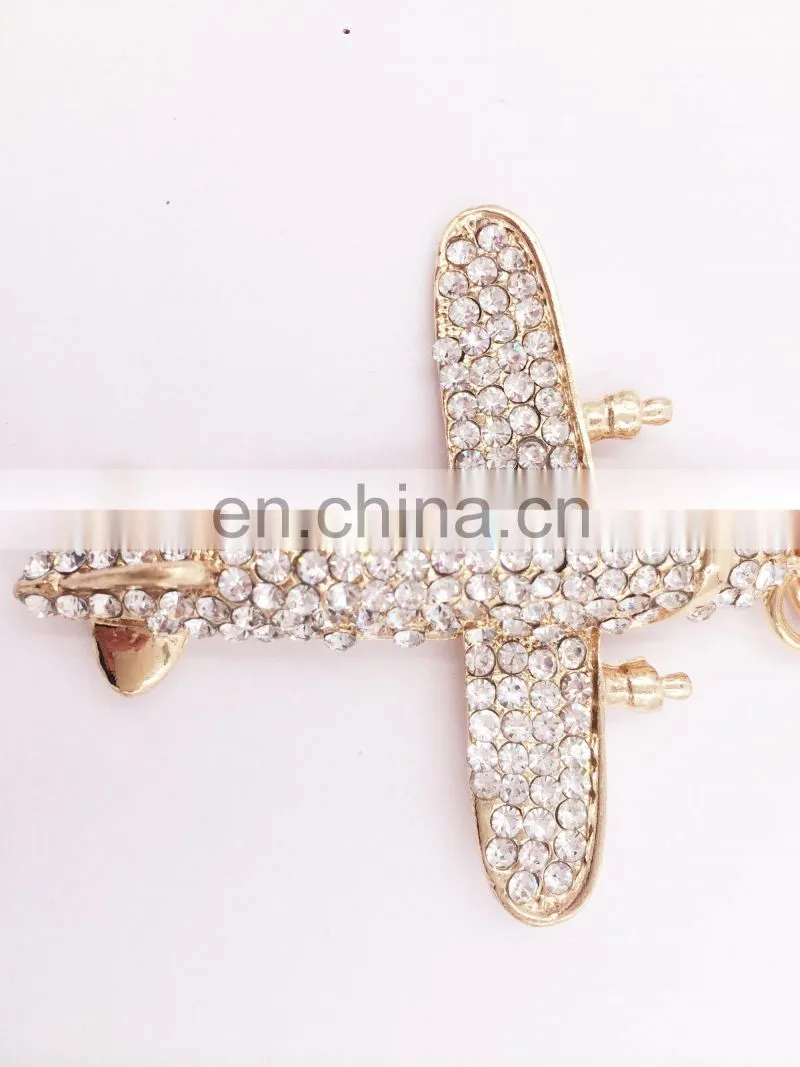 Fashion Aircraft Plane Shaped Metal Key Chain Keyring Styling Accessories Decoration