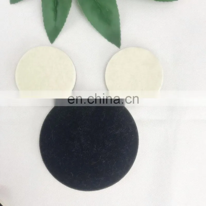 Black/white self-adhesive wool felt polishing pad wheel