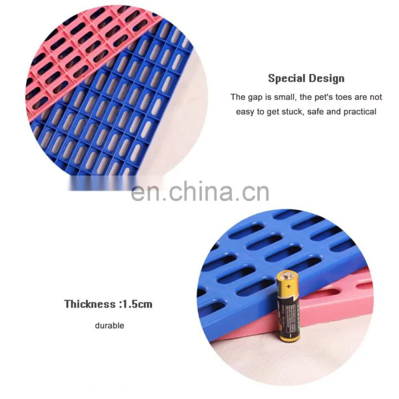 New Design Easy Clean Anti-Slip Hard Plastic Pet Mat With Groove