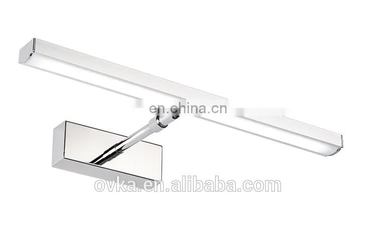 Simple modern stainless steel telescopic mirror light