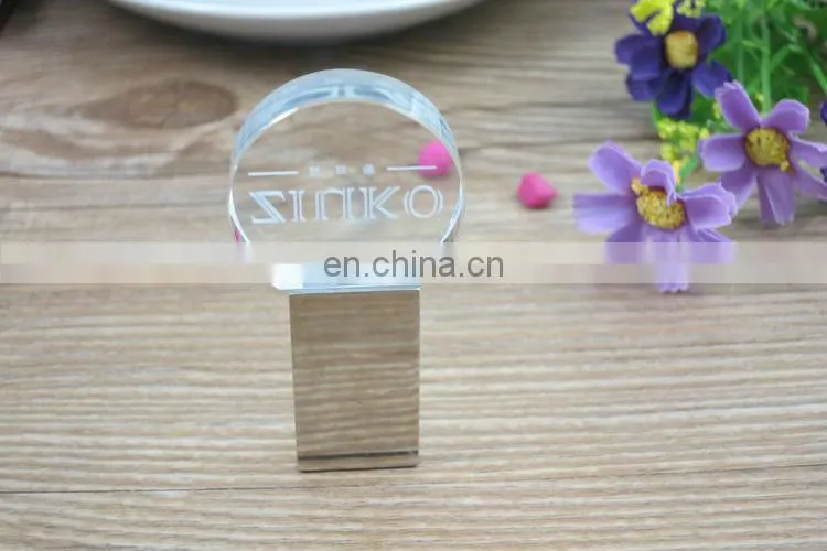 Customized logo promotional advertising USB flash drive USB 2.0 thumb plastic crystal usb flash drive