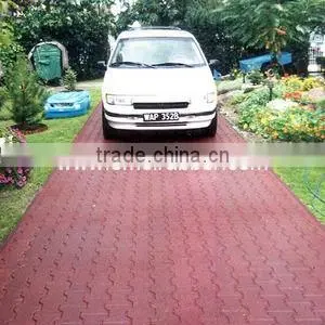Recycled interlocking rubber flooring
