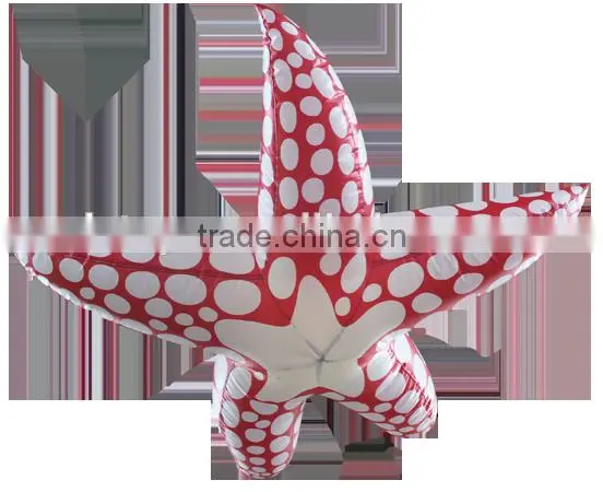 DIY giant inflatable starfish with led light and printing for decoration