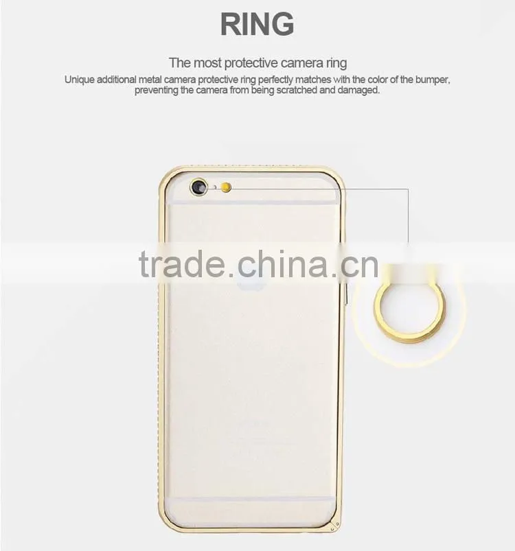 Hot sale Bulk Shine Diamond Aluminum Case for iPhone 6 Bumper Case