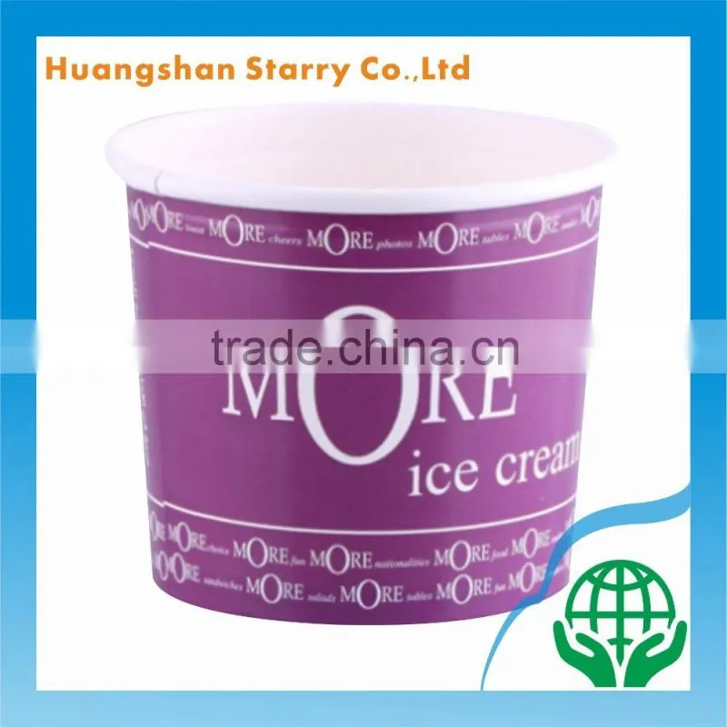 Single Wall Paper Material More Ice Cream Cup