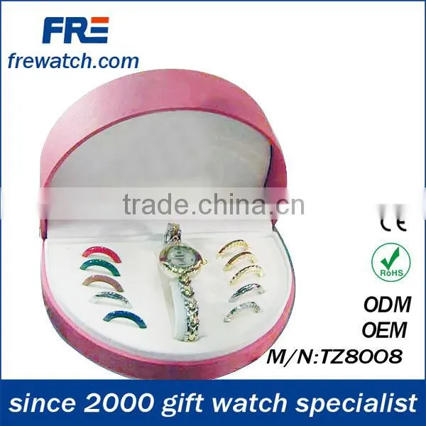 Golden with silver brass banding watch T8019