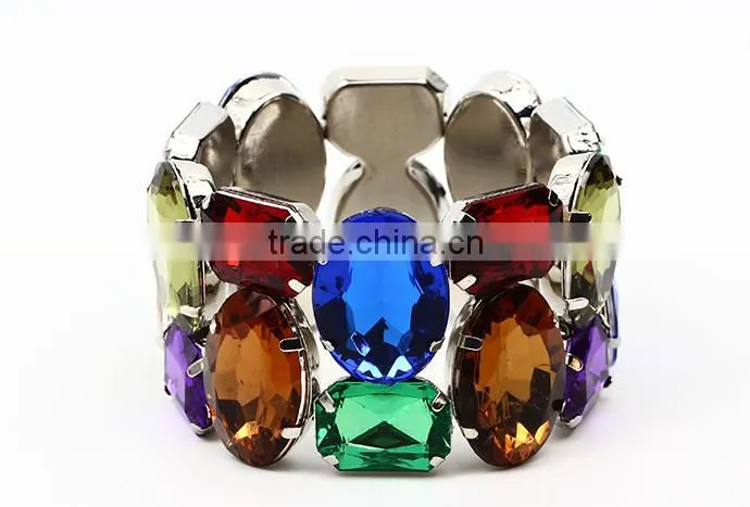 Wholesale Jewelry Factory Elastic Crystal Bracelet Exaggerate Bracelet