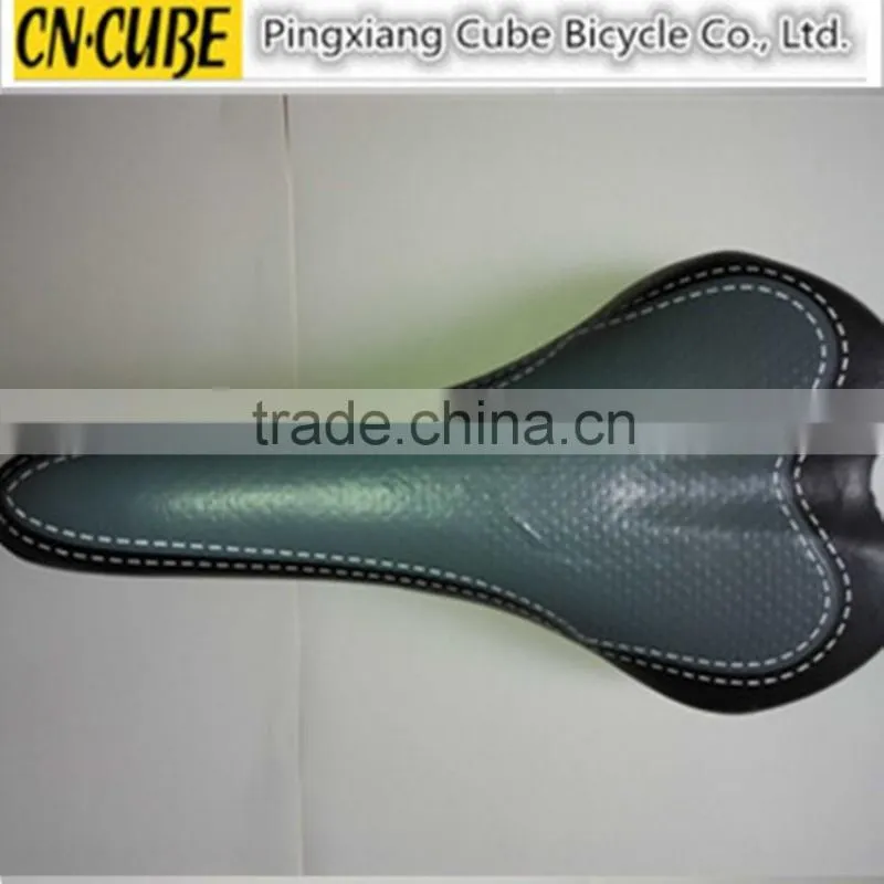 Black Comfortable Leather MTB Bike Seat Cool Bicycle Saddle
