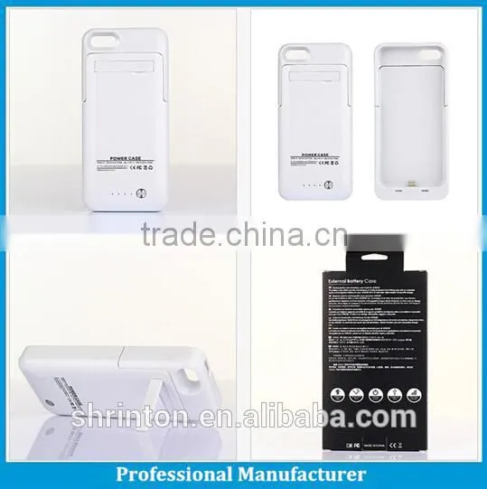 2015 new products, plastic backup battery case 4500mAh 5v rechargeable battery for iphone 5/5S/6 4.7"