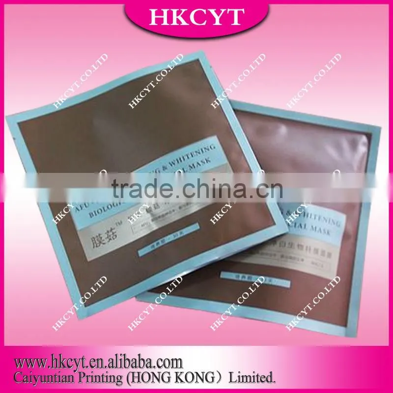 Custom logo facial mask plastic packaging bag/Whitening mask tool plastic packaging bag