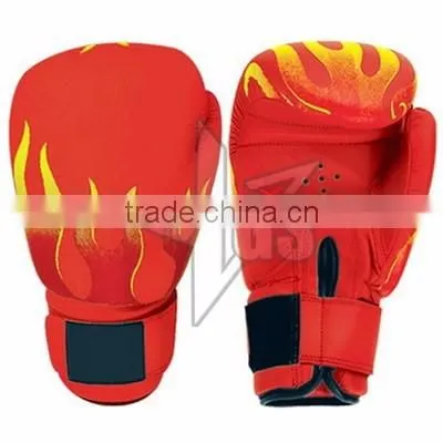 Pakistan Cowhide Leather Black Boxing Gloves