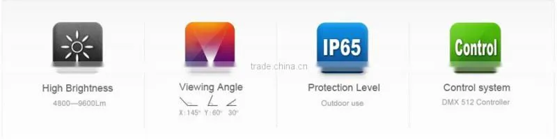 IP 65 King kong series DMX control LED 4-heads outdoor most powerful led light