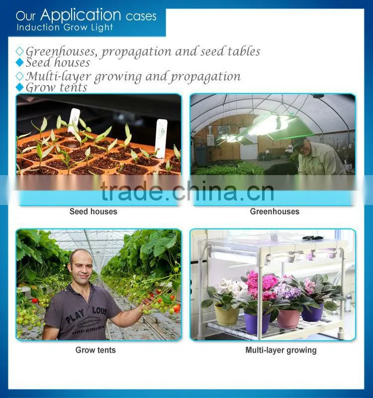 plant induction grow light and hydroponics growing light system
