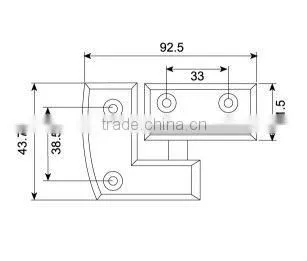 bathroom glass door clamp