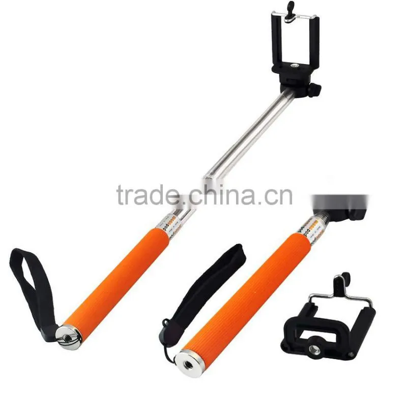 2015 new fashion selfie stick with remote and bluetooth