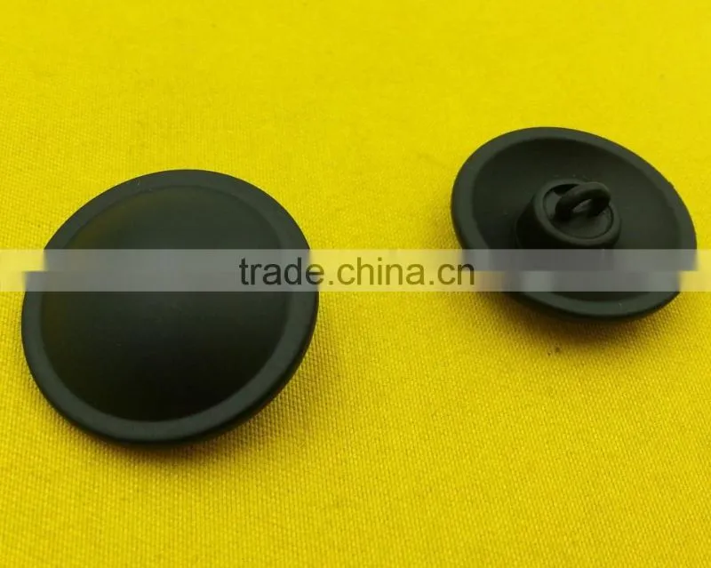 Black matt high quality metal shank button for ladies jacket -- MJ5881