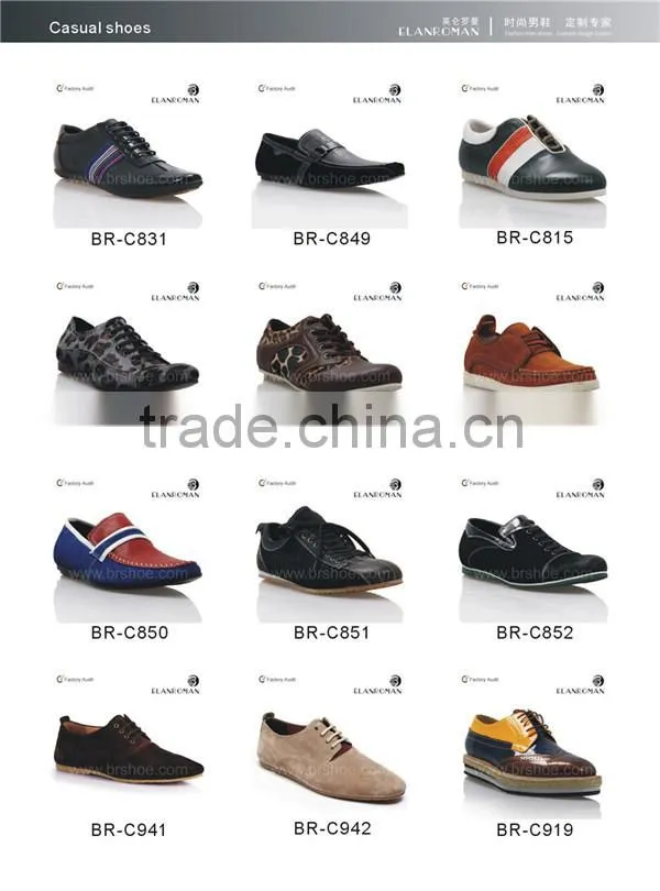 High quality lowest price casual leather men shoes