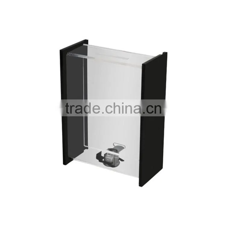 2016 Factory Price Acrylic Vote Box /Charity Box/Money Box With Lock