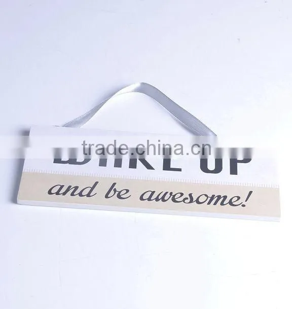 2014 new design heart and round shaped wooden Christmas hang plaque