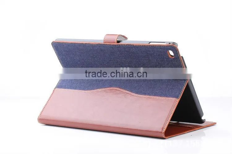 Genuine PU leather Flip stand smart Cover For iPad Air 2 iPad 6 with button close