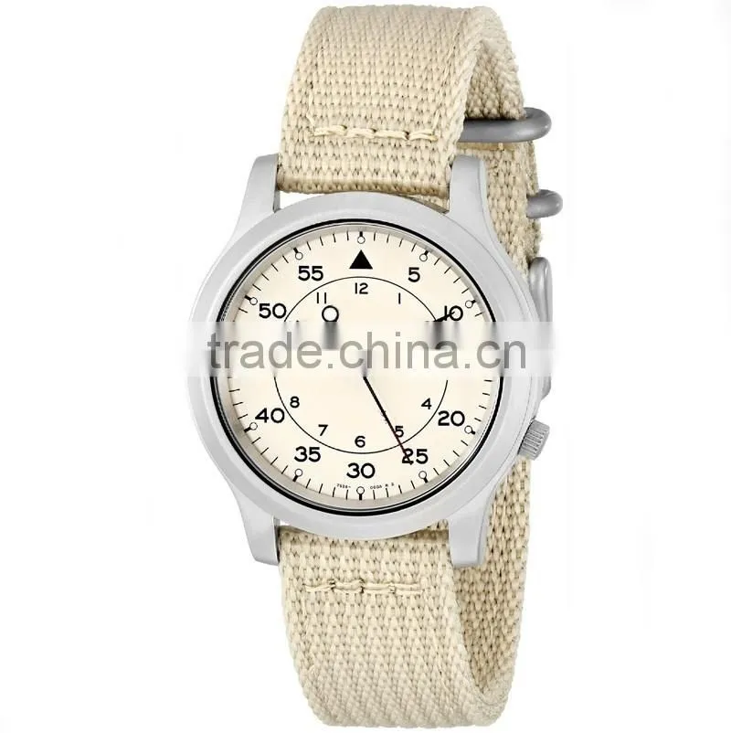 Classic canvas strap watch fabric nylon army watch Japan movt with date watch