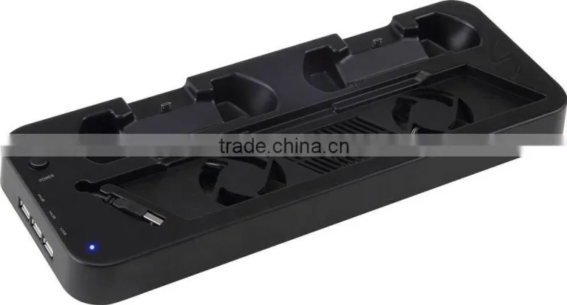 Newest Host selling multifunction charging stand fan for PS4 With 3 USB