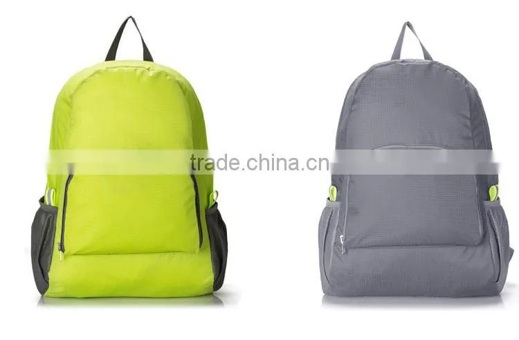 Slim foldable backpack bag for travel