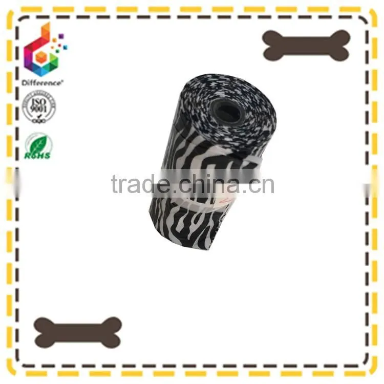 Black and white stripe dog gabage bag