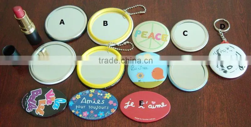 2016 Singapore souvenirs new products HOT sale cheaper tin pocket mirror