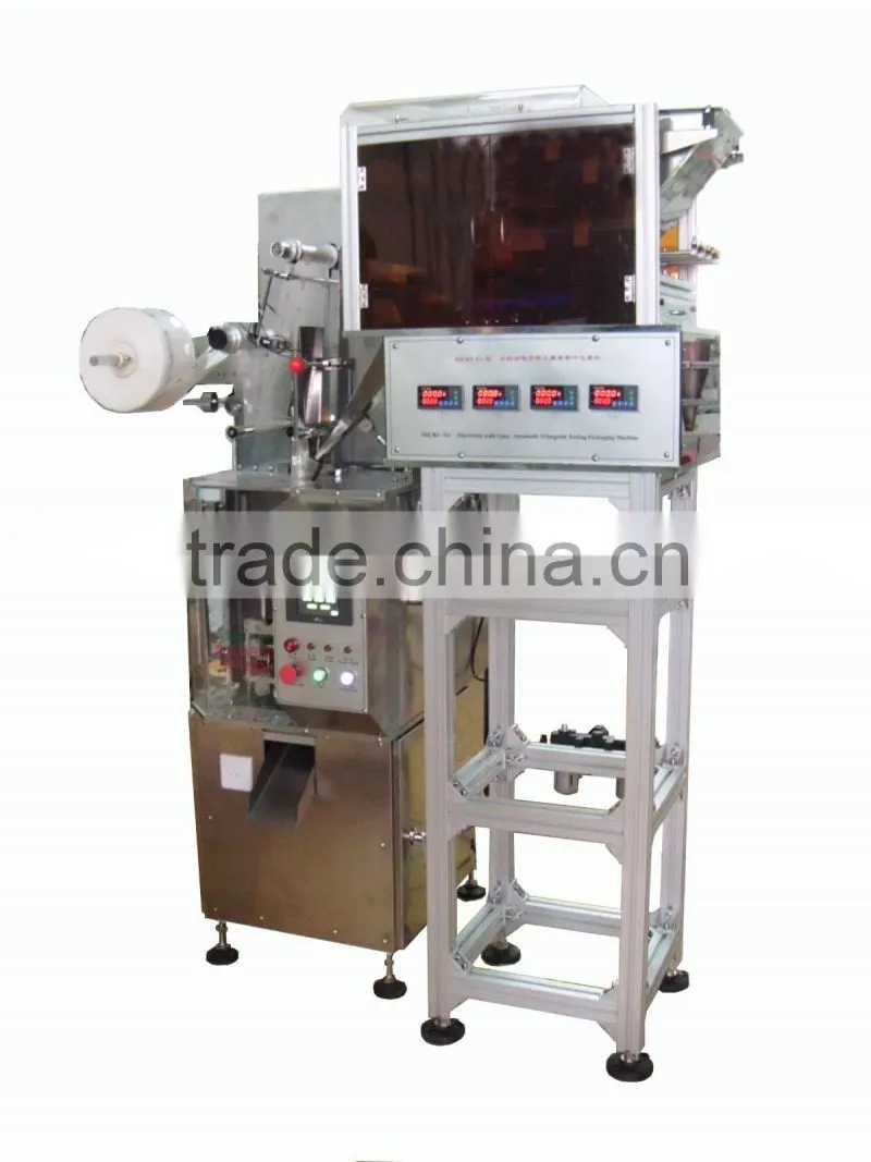 DXDC-6 flat tea bag (with string and tag) packing machine for nylon cloth