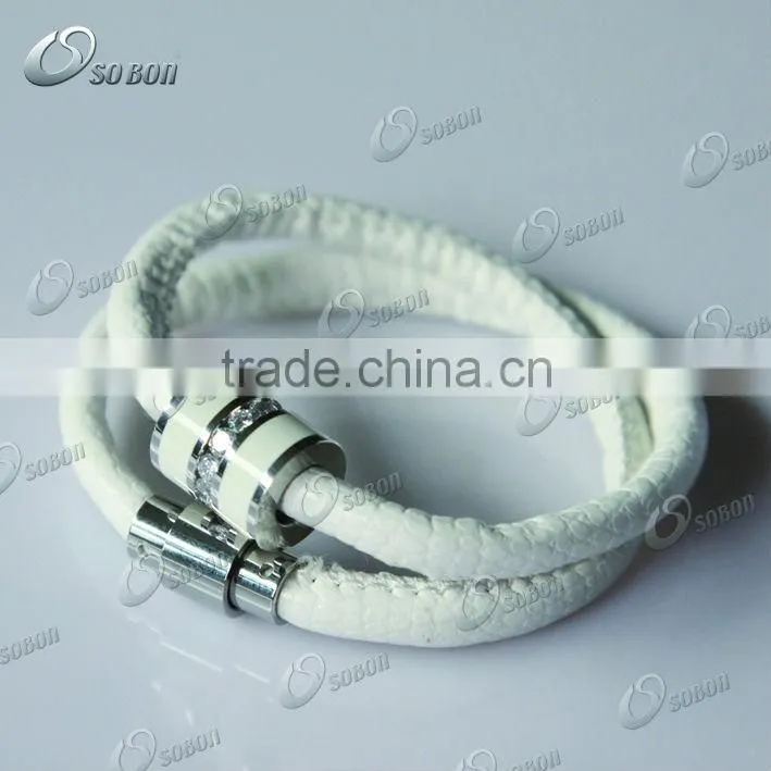 Hot Sale Custom Leather Bracelet with Magnetic Clasp