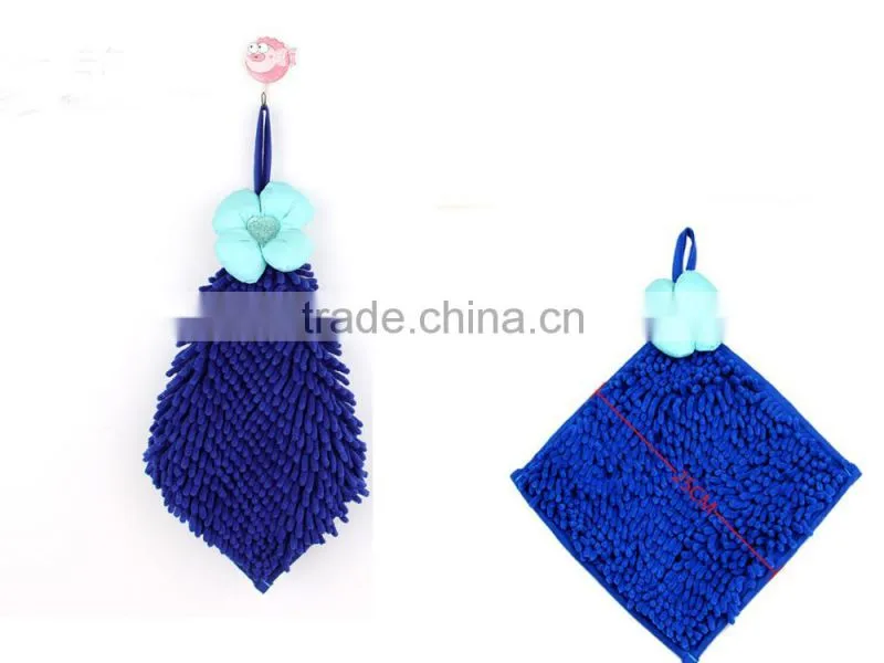 China wholesale microfiber chenille square hand towel, washclotch for home ,kitchen and bathroom