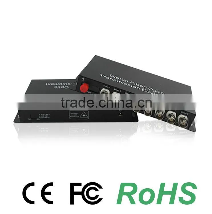 Fiber Optical Equipment 8 Channel Digital Video Optical Converter / Transceiver