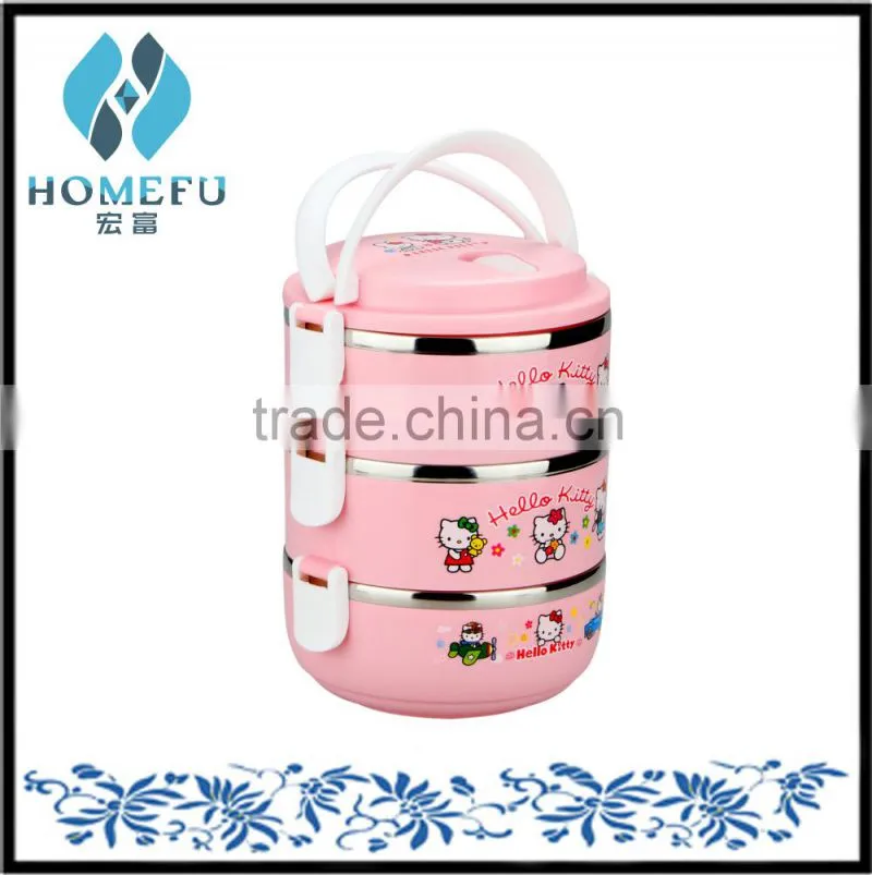 #201 stainless steel cartoon lunch box made in china