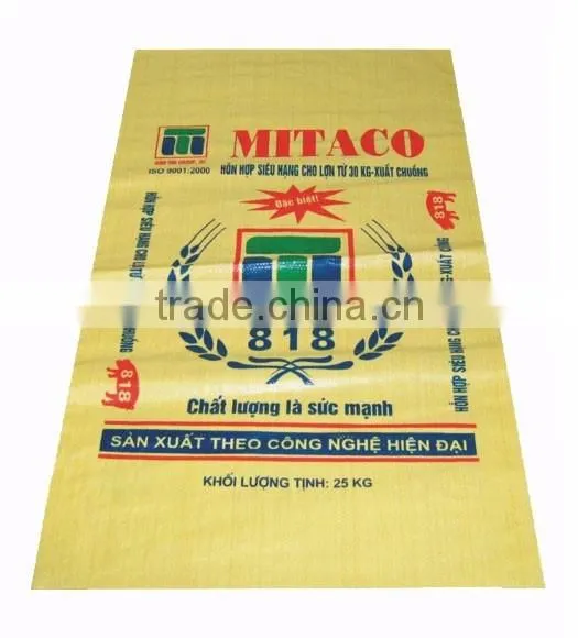 Vietnam Reusable Plain pp woven bag of good quality for rice