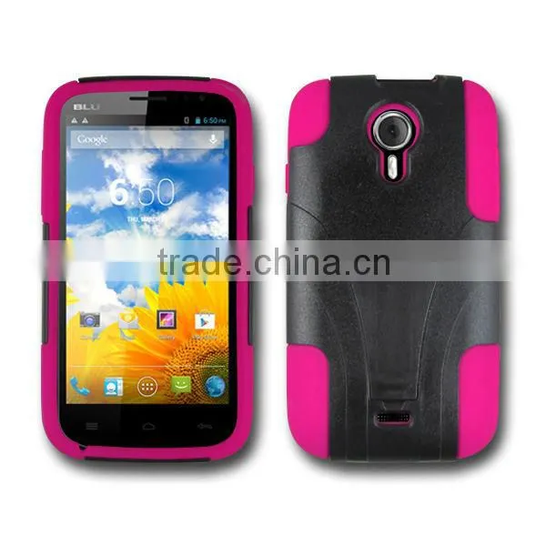 T-Stand Dual Layer Armor Case With Kick Stand For BLU 5.0
