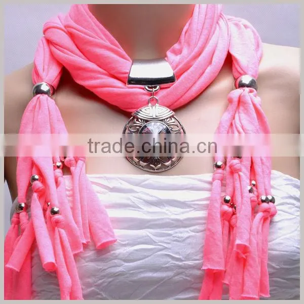 Crystal Diamond Jewelry Pendant Necklace Slide Scarves